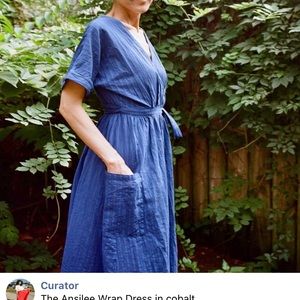 Never Worn Cobalt Blue Wrap Dress with Pockets